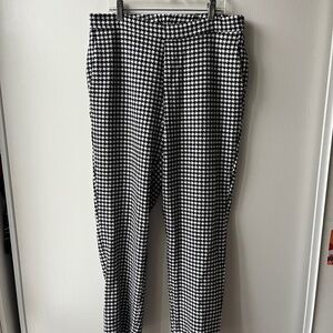 Black & White Houndstooth Cropped Pants, Old Navy, size 10 Tall